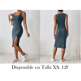 Vestido tank de muslo con abertura