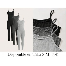 Mono unitard de ajuste ceñido para mujer con tirantes