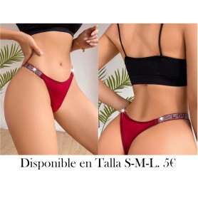 Tanga sexy con detalles de pedrería