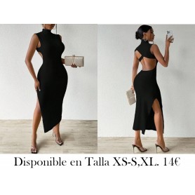 Vestido Bodycon De Verano Con Abertura Lateral Sólido