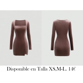 Vestido elegante de terciopelo de manga larga