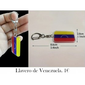 Llavero de acrílico con bandera de Venezuela