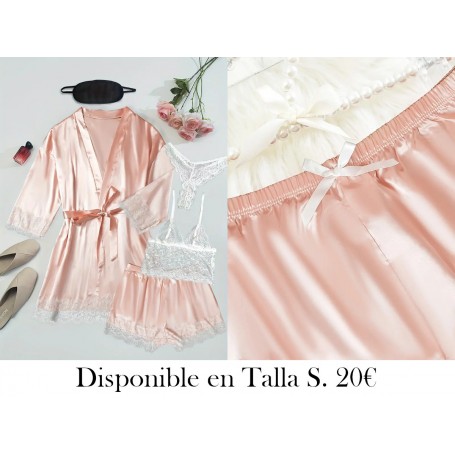 Conjunto de pijama de encaje de lujo para mujeres