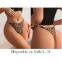 Tanga sexy con estampado de leopardo para mujer