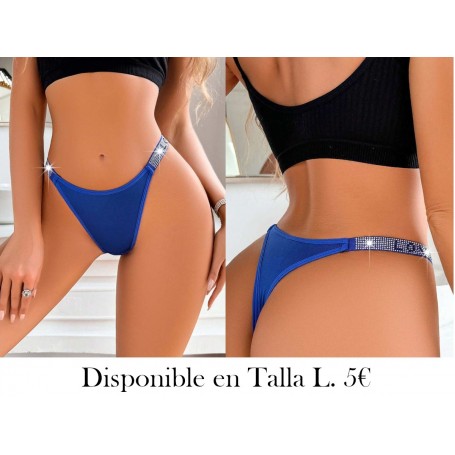 Bragas con tanga sexy con letras con lentejuelas y diseño romántico para mujeres