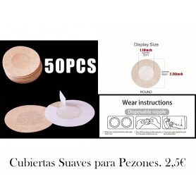 50 Unids Cubiertas Suaves Para Pezones Pechos Desechables