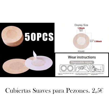 50 Unids Cubiertas Suaves Para Pezones Pechos Desechables