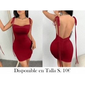 Vestido ajustado de tirantes de hombros