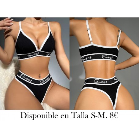 Conjunto de lencería deportiva de soutien y panty