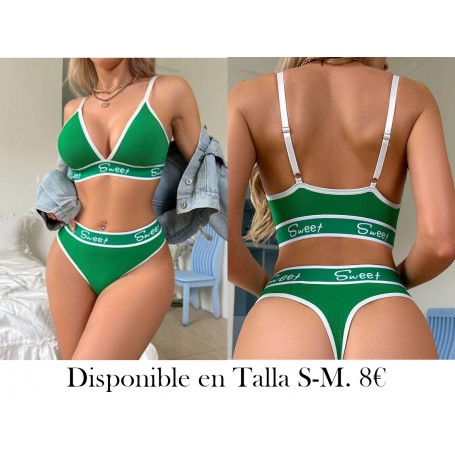 Conjunto de lencería deportiva de soutien y panty