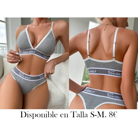 Conjunto de lencería deportiva de soutien y panty