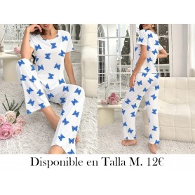 Conjunto de pijama estampado de mariposas