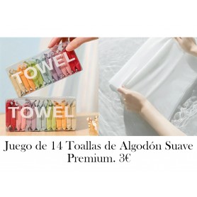 Juego de 14 Toallas de Algodón Suave Premium