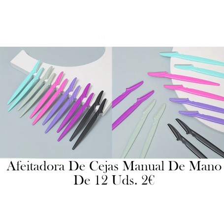 Afeitadora De Cejas Manual De Mano De 12 Uds