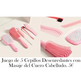 Juego de 5 Cepillos Desenredantes