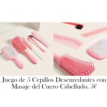 Juego de 5 Cepillos Desenredantes