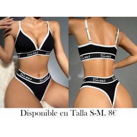 Conjunto de lencería deportiva de soutien y panty