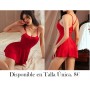 1 pieza, Lencería sexy roja, Camisón sexy, Pijamas y vestidos sexys de mujer, Liguero gótico