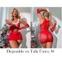 Lencería sexy para mujer, lencería de red, camisón mini, body, camisón, ropa de dormir, lencería, medias, navidad