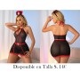 Lencería sexy de enfermera con cosplay, con parches de encaje, cuello halter y espalda descubierta transparente para mujeres