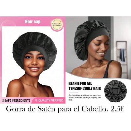 1 pieza Gorra de satén para el cabello