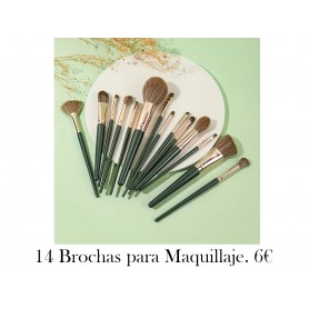 Juego de 14 Brochas de Maquillaje Lujosas