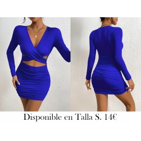 Vestido Ajustado Con Pliegues Recortados