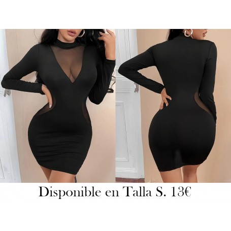 Vestido Ajustado de Manga Larga