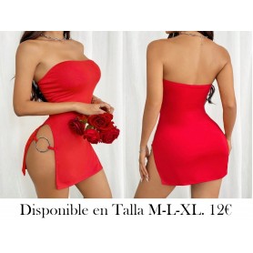 Vestido ajustado sexy con abertura para mujeres elegantes