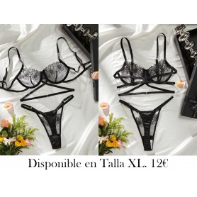 Conjunto De Lencería Sexy De Malla