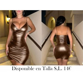 Vestido ajustado sin mangas de unicolor