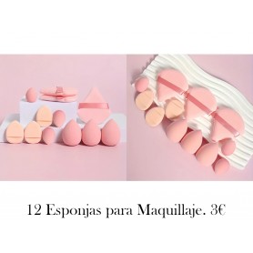 Set de 12 Esponjas de Maquillaje