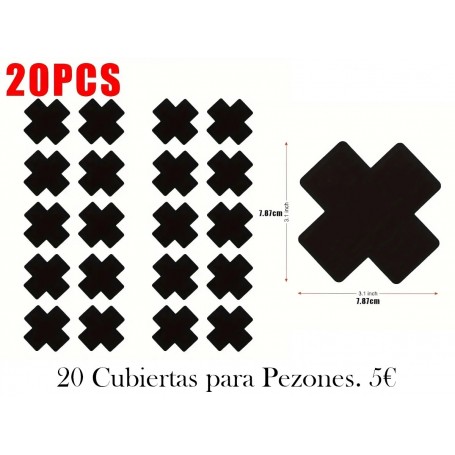 20pcs Cubrepezones En Forma De Cruz