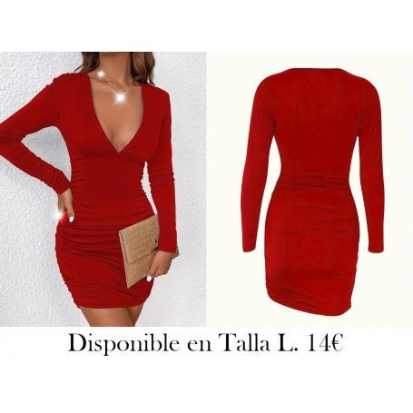 Elegante vestido ajustado de manga larga