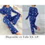 Conjunto de pijama informal con estampado de planetas para otoño e invierno