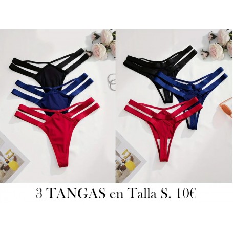 Paquete de Tres Pantalones Tanga