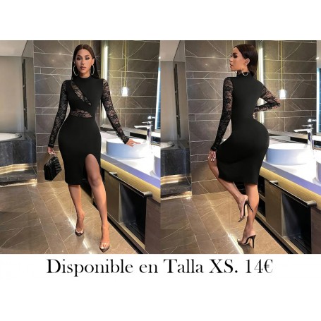 Vestido Ajustado con Encaje