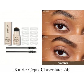 Kit De Plantilla Para Cejas Con Sello - Kit De Plantilla Para Cejas De 1 Paso Para Principiantes Chocolate