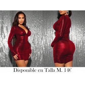 Vestido Sexy Y Plisado De Pu Recubierto