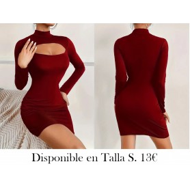 Vestido Ajustado De Cuello Alto, Elegante Vestido De Manga Larga, Ropa De Mujer