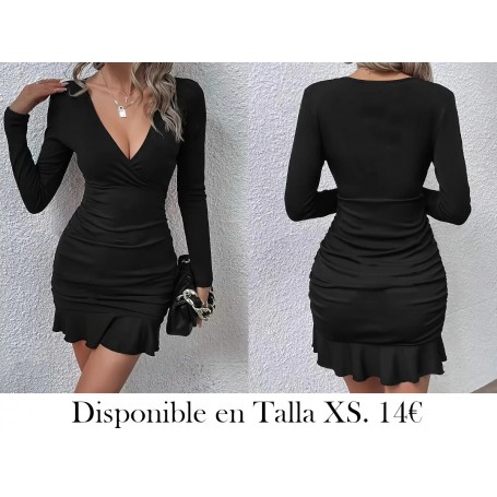 Vestido ajustado de manga larga