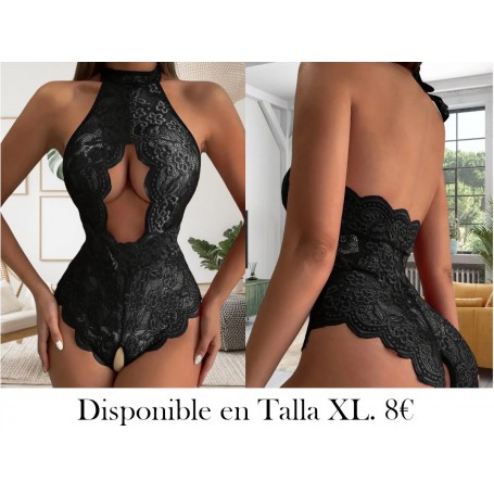 Conjunto de lencería sexy con diseño sin espalda de encaje, sin lencería y calzoncillos, ropa sexy para mujeres