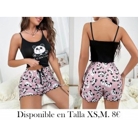 Conjunto de pijama con estampado de panda