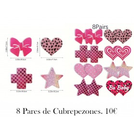 8 Pares de Adorables Cubrepezones