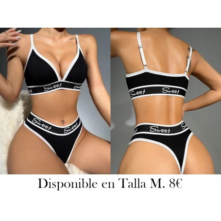 Conjunto de lencería deportiva de soutien y panty