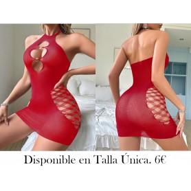 1 pieza Camisón de malla sexy para mujer