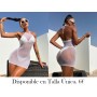 Vestido de playa de malla BLANCA
