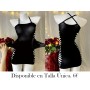 Vestido de punto sexy sin mangas VESTIDO MALLA NEGRA