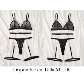 Conjunto de Lencería Sexy para Mujer con Malla