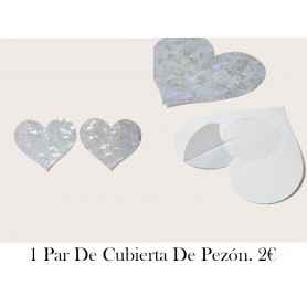 1 Par De Cubierta De Pezón Con Forma De Corazón